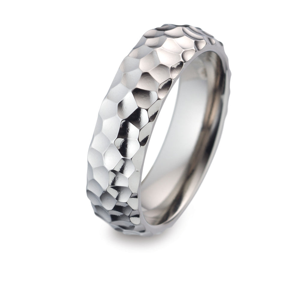 Stepped Edge Titanium wedding ring