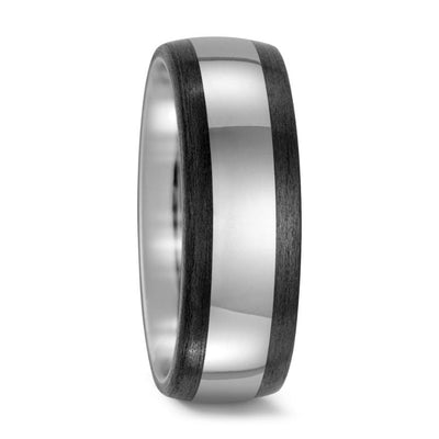 Titanium and Carbon Fibre Wedding ring for men in 8mm wide