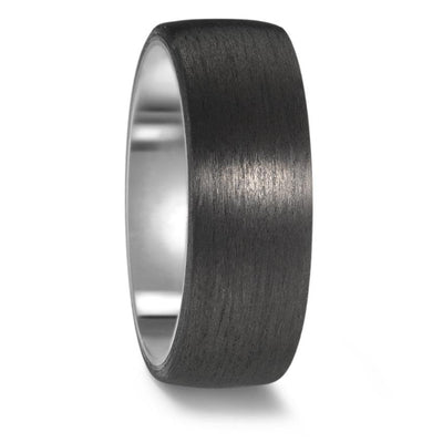 Titanium & Carbon Fibre, Men's Wedding Ring Band with FREE Engraving! -The Hercules